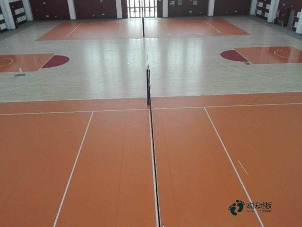 枫木NBA篮球场木地板双层龙骨结构