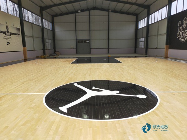 枫桦木篮球馆木地板单层龙骨结构